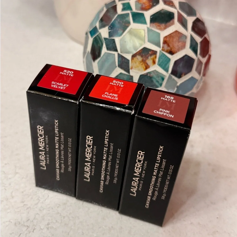 Laura Mercier Caviar Smoothing Matte Lipstick Bundle | New in Box